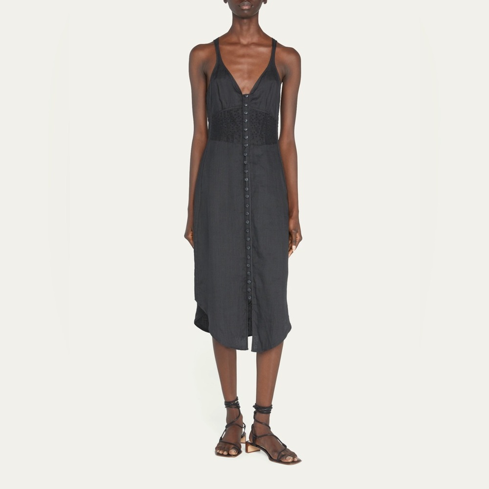 Rag & Bone Criseli Button-Front Midi Dress